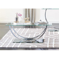 Coaster Furniture 704988 U-shaped Coffee Table Chrome